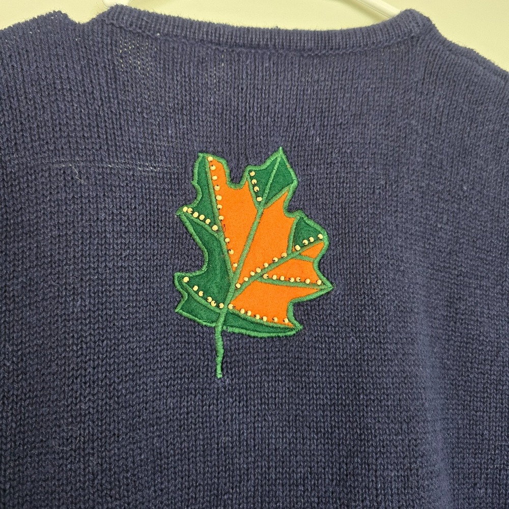 Bobby Brooks Womens Harvest Applique Sweater Vest‎ XL Cottagecore Fall - Picture 12 of 14